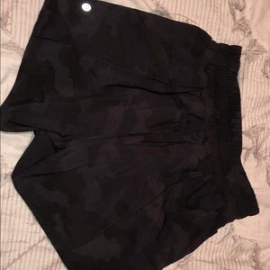 black camo MR 4” track that lululemon shorts